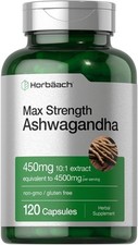 Horb ach Ashwagandha Supplement  Max Strength  120 Capsules  Non-GMO,...
