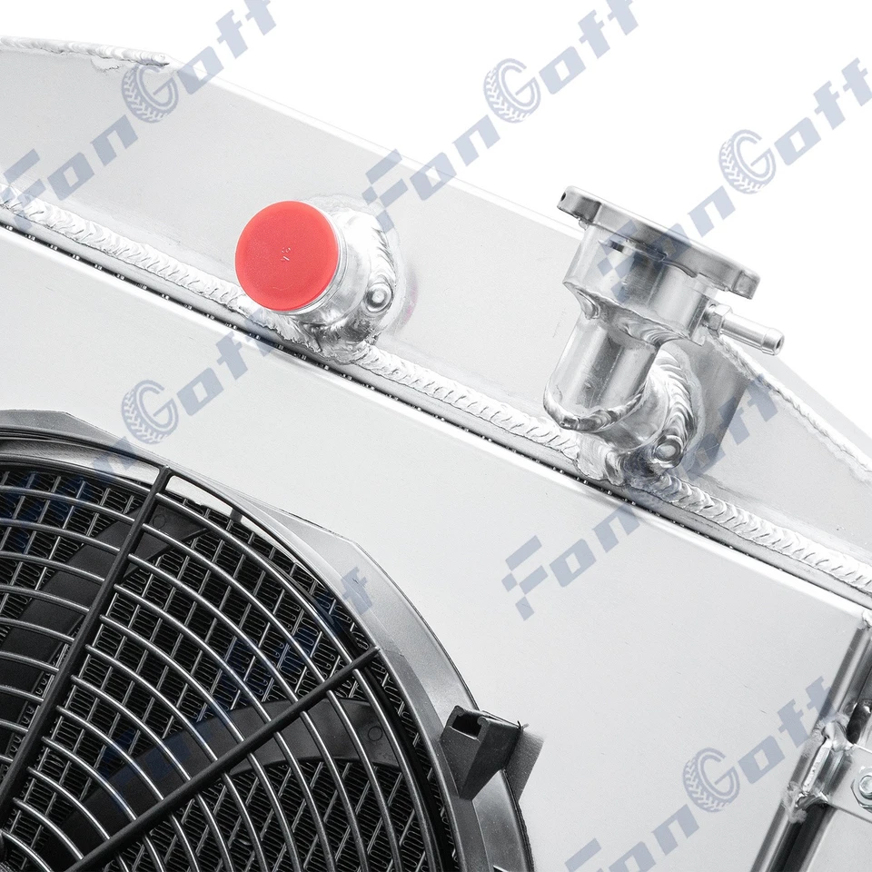 4 Row Radiator&Shroud 16" Fan For 1948-1954 Chevy/GMC Truck Pickup 3.6L,3.8L L6 - Image 4 of 4