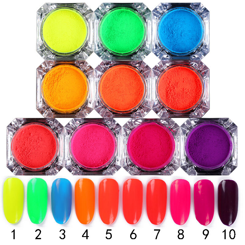 2g BORN PRETTY Neon Phosphor Nail Pigment Powder Glitter Decor Tips 