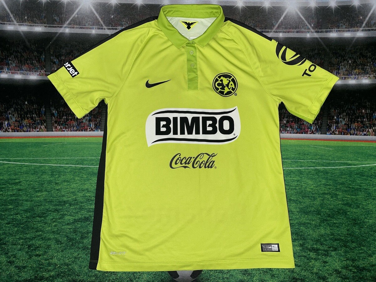 Football Playera Del America Verde Limon Club Aguilas Del