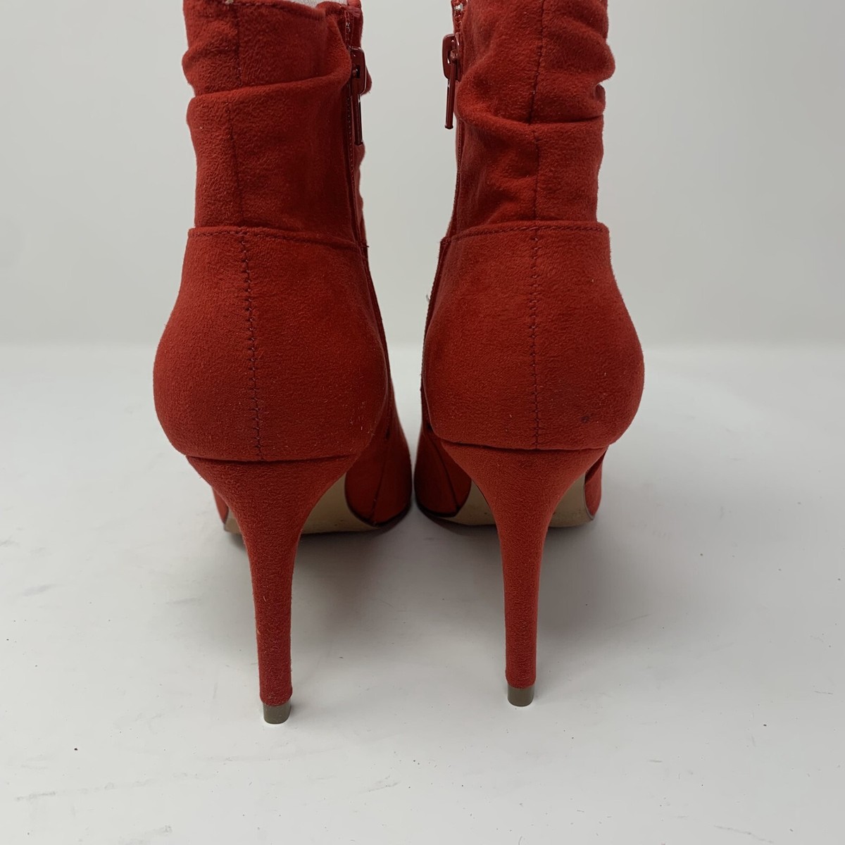 Xoxo Taylor XO223742 Ankle Bootie Women 7.5M Red Micro Pointed Toe