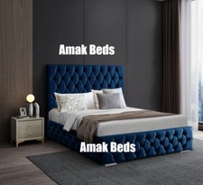 Image of New Designer Chesterfield Bed Frame With Storage Double King Super King