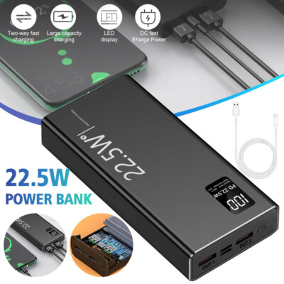 40000mAh Fast Charging Power Bank 66W External Battery Backup Charger Universal