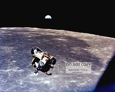 EARTH VIEW AS LUNAR MODULE ''EAGLE'' LEAVES MOON ON APOLLO 11  8X10 PHOTO (EP-048)