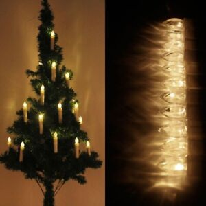30x Kabellose Led Weihnachtskerzen Weihnachtsbaum Beleuchtung Lichterkette Party Ebay