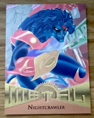 Marvel Metal 1995 Chrome Card #7 NIGHTCRAWLER Mint Gem Card!