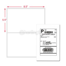 8.5 x 5.5 Self Adhesive Shipping Mailing Labels Half Sheet Round Corner 50-4000