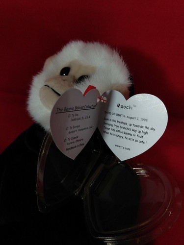 TY 1998 Mooch the Monkey Beanie Baby - im Ruhestand - Kostenloser Versand!! - Bild 5 von 6