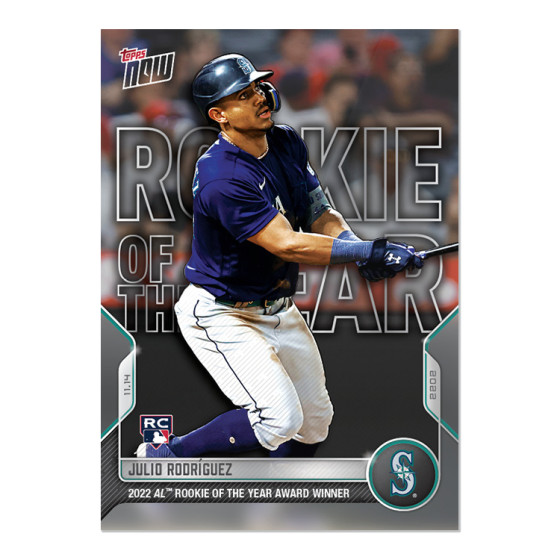 Julio Rodríguez - 2022 MLB TOPPS NOW Card OS34 Rookie Of The Year