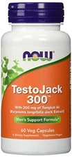 NOW Foods TestoJack 300 - 60 Veg Caps. Tongkat Longifolia jack  12/2026 FreshEXP