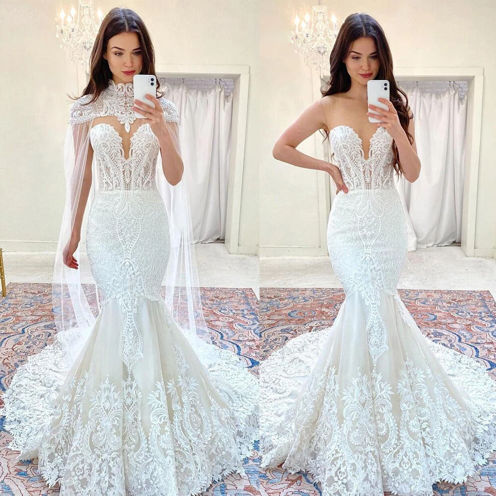 Sweetheart Wedding Dress with Cape