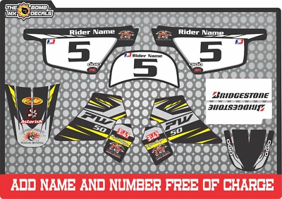 Purple Motocross Graphics Kit For Yamaha PW50 – Laminated PeeWee Decals Set - View #3
