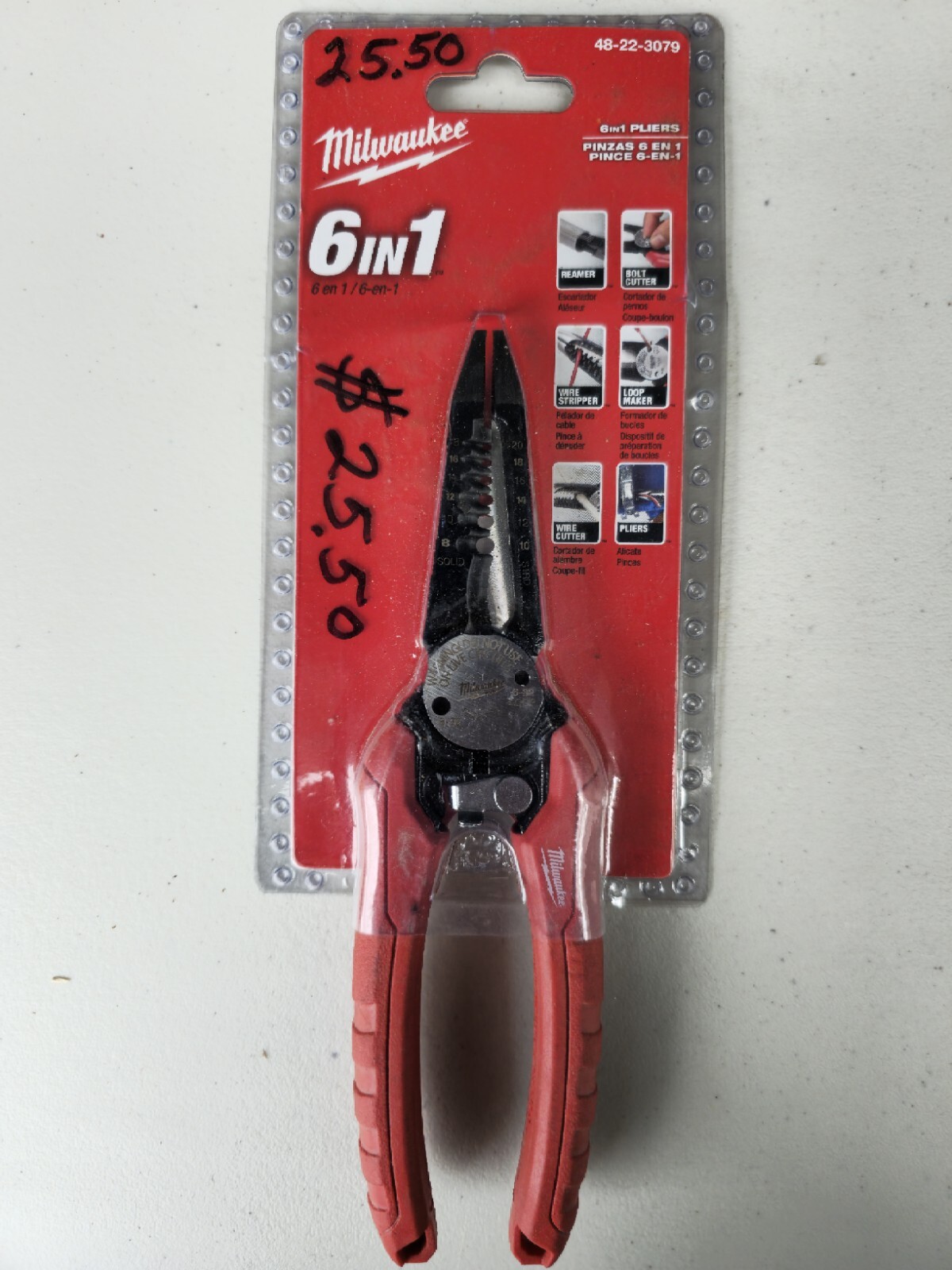milwaukee-6-in-1-combination-pliers-red-48-22-3079-725638173307-ebay