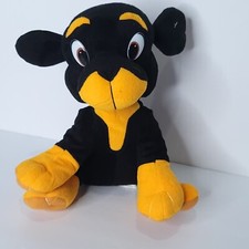 Orange Black Puppy Dog Plush Plastic Eyes Stuffed Animal 11" Rottweiler