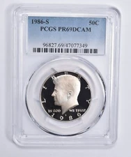 PR69 DCAM 1986-S Kennedy Half Dollar PCGS Blue Lbl