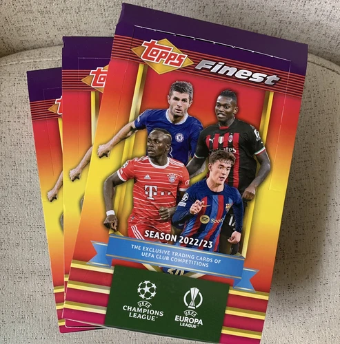 3 Boxes 2022-23 TOPPS FINEST FLASHBACKS UEFA Box Unsealed All Packs Sealed