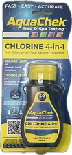 AQUACHECK CHLORINE 4 IN 1 TEST STRIPS