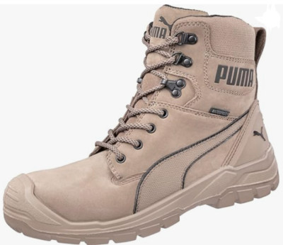 Puma Men's Conquest Stone Comp Toe Side Zip Oil, Heat, and Slip Resistant 630745