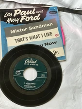 Les Paul & Mary Ford "Mister Sandman""That's What I Like"  Capitol ex-NM