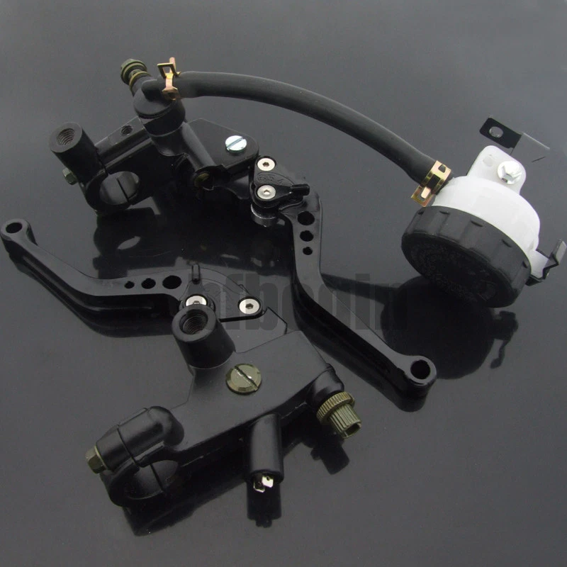 Manillar de freno de palanca de embrague maestro de cable de motocicleta de 7/8""22 mm negro Foto 2 de 4