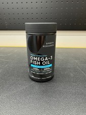 Sports Research, Omega-3 1250MG Fish Oil,ALASKA Triple Strength Exp :07/2027