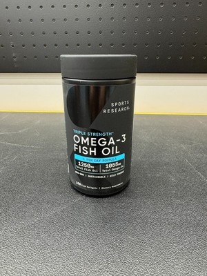 Sports Research, Omega-3 1250MG Fish Oil,ALASKA  Triple Strength Exp :07/2027
