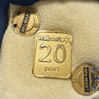 #ad Walmart Service Award Pinbacks 10 15 20 25 Years Employee Recognition $145.00