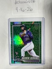 2026 Topps-Warming Bernabel Colorado Rockies #55 Green Foil Rookie Baseball Card