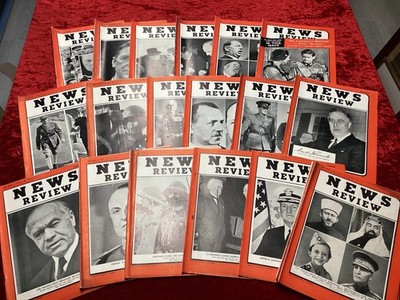 News Review magazine Jan -June 1941  24 editions, WW2 History News Entertainment