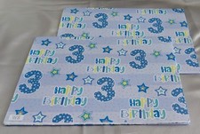Two Sheets of Birthday Paper for 3 Year old