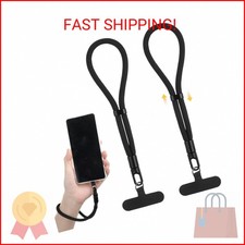 LIQWEI 2Pcs Anti Theft Phone Wrist Strap, Adjustable Cell Phone Lanyard Strap wi