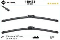 Wischblatt Scheibenwischer DAS Original SET SWF 119483 FüR Renault Captur 1 Tce