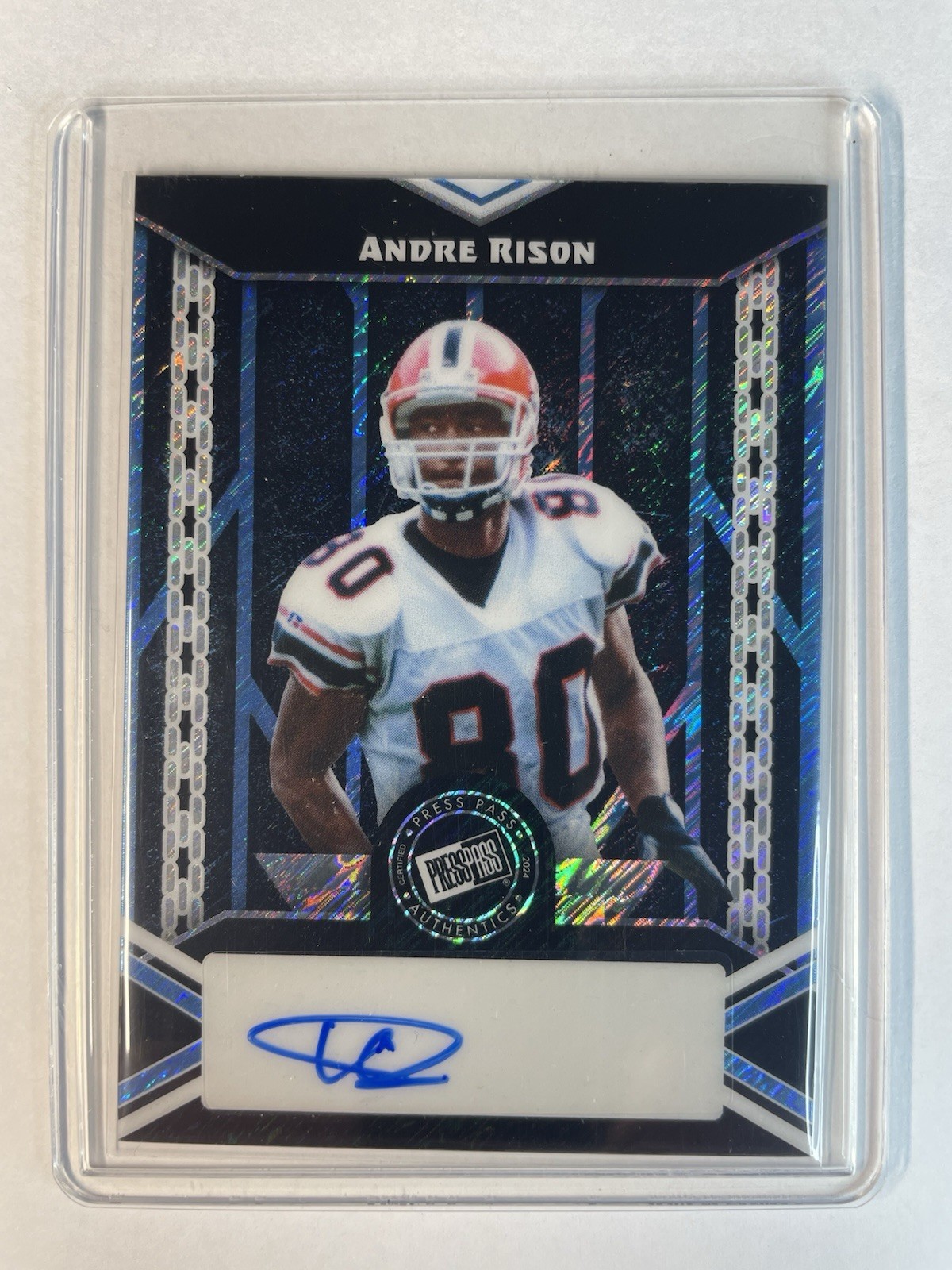 Andre Rison Auto #d 20/20. Atlanta Falcons WR. 2024 Leaf Press Pass. PPA-AR2