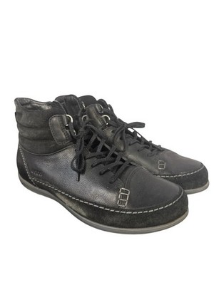 Ecco Women s High Top Bootie Zip Leather Black 39 ankle casual grunge outdoor