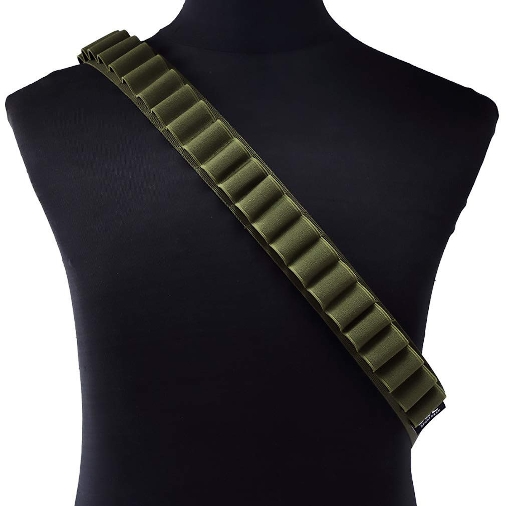 Shotgun Ammo Sling Adjustable Length 2 Point Gun Slings Holds 15/25/27 Shells...