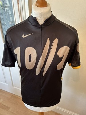 Nike Radtrikot 10 2 Lance Armstrong Vintage Herren Größe Large schwarz/braun