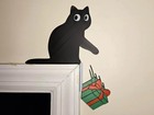 Cat Door Corner Topper - Gift Pusher Decoration for Cat Lovers
