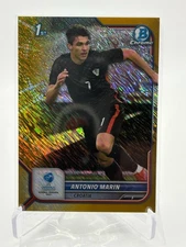 Antonio Marin 2022-23 Bowman Chrome Road to UEFA Under21 Gold Shimmer /50 