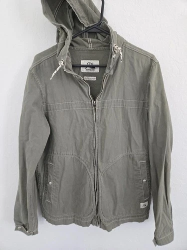 Quicksilver Hoodie Jacket Mens Size XS Olive Green Long Sleeve Outdoor Winter - product listing photo