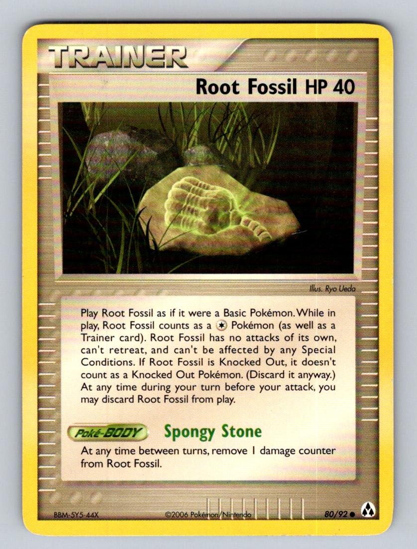 Root Fossil 80/92 Common Legend Maker Pokemon Lightly Played