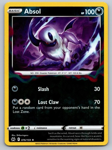 Absol Holo Rare Crown Zenith 076/159 NM