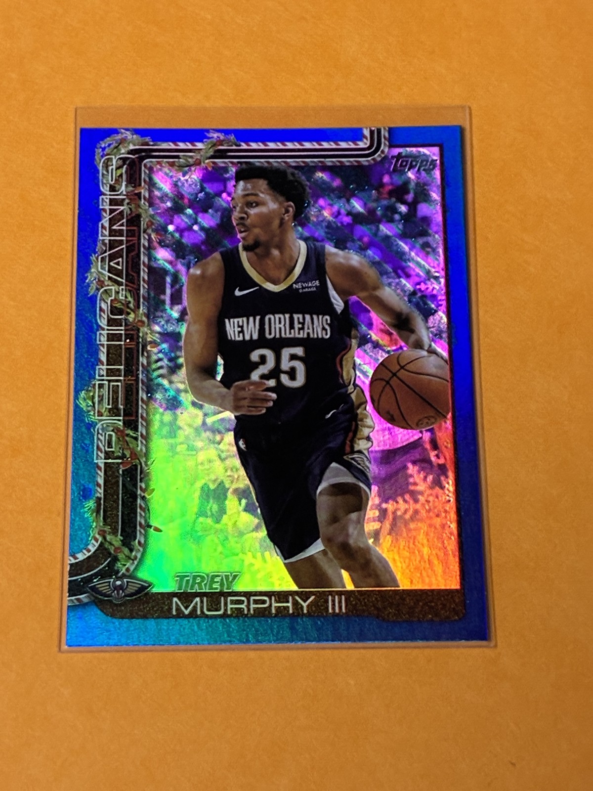 2025-26 Topps Holiday - Trey Murphy III #H152 Holiday Metallic Blue Glitter
