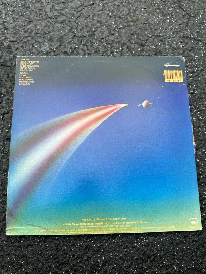 RARE! 1981 Journey Escape Full Album Vinyl TC 37408 & Captured C37018 Side 3 & 4 - Image 3 of 4