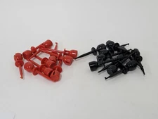 20X EZ Mini-Hooks - 10 red & 10 black - EZ hook