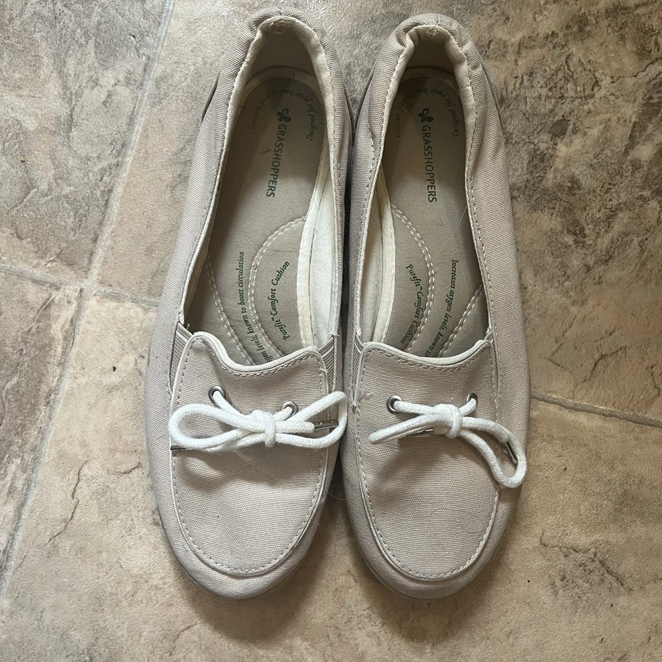  Tenis sin cordones KEDS Grasshoppers para mujer Memory Deluxe zapatos para barco talla 8,5 Foto 2 de 4