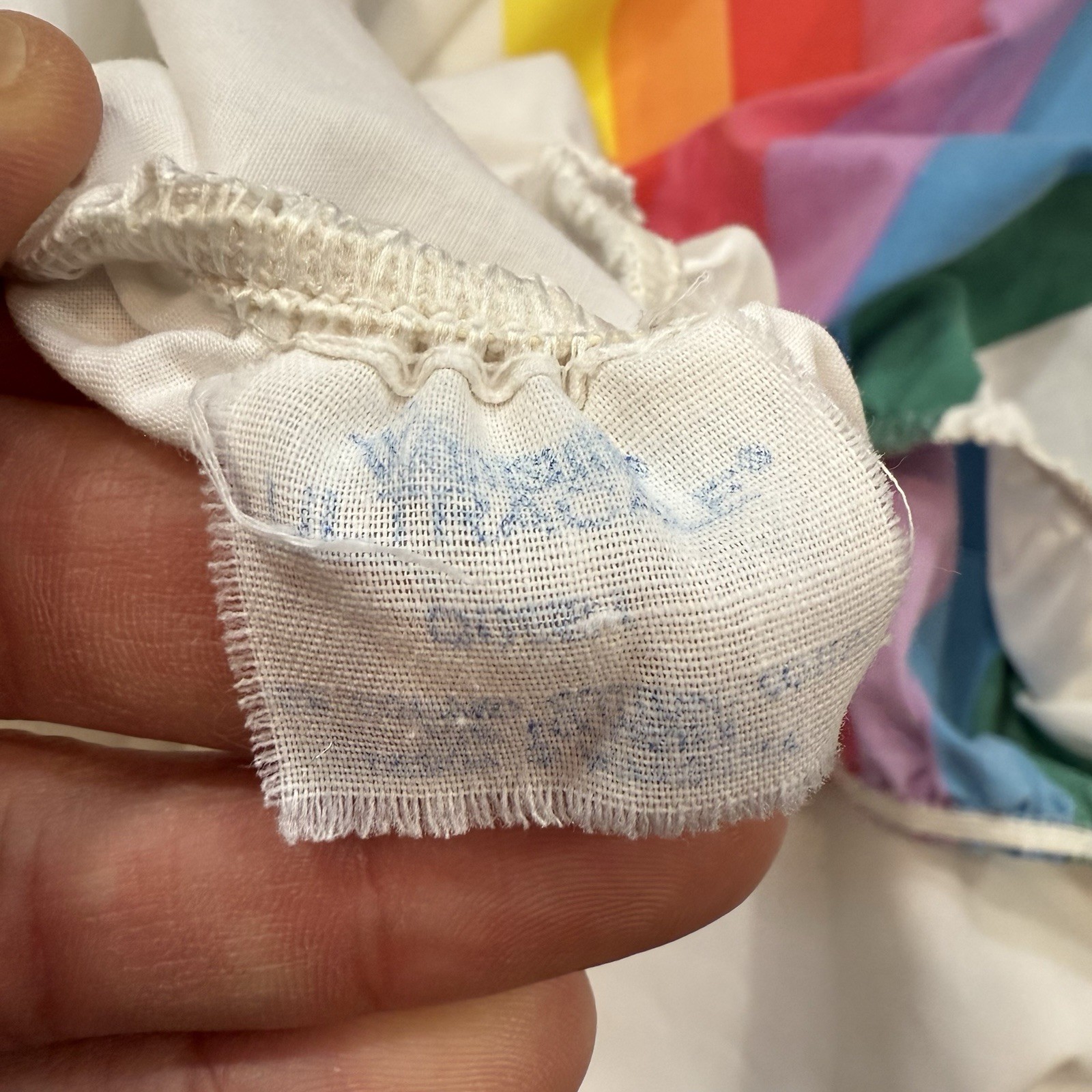 Vtg Wamsutta Rainbow Queen Flat Sheet, Fitted Sheet & Pillowcase Stranger Things