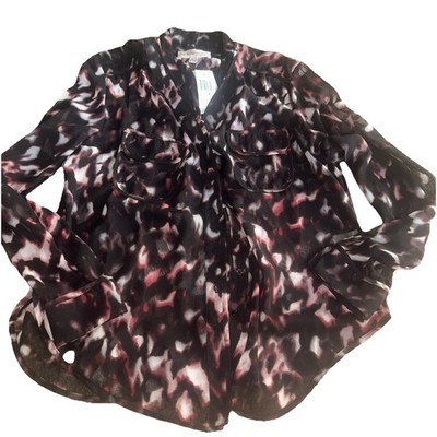 Philosophy Republic Clothing Floral Button Down Shirt Women s M Retro 70's NWT