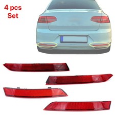 4 pcs Rear Bumper Reflector Light Set Left & Right Side For VW Passat B8 2015-19