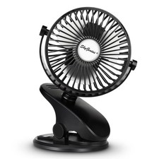 Operated Clip On Baby Stroller Fan Black 