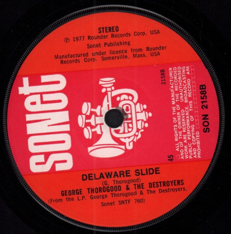 George Thorogood and the Destroyers Madison Blues 7" vinyl UK Sonet 1977 solid - Image 2 of 2